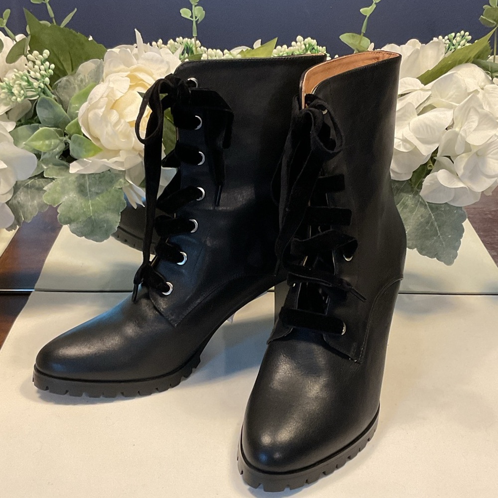 Anthropologie Matiko Emma Lace-Up Ankle Boots